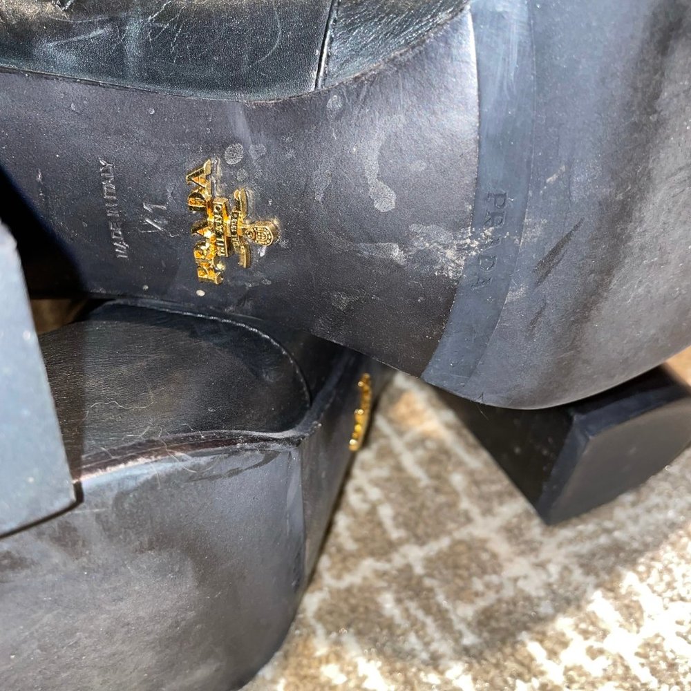 Prada Over the Knee Leather Boots - Picture 5 of 15